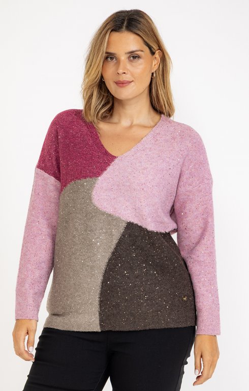 Pull patch avec strass