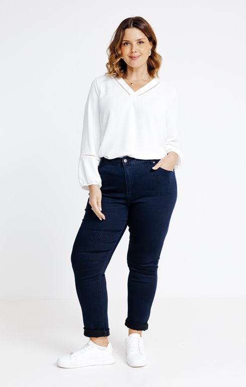 Pantalon stretch jolie ceinture