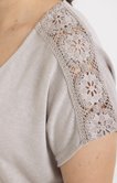 Tee-shirt uni avec bandes de crochet 