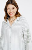 Chemise rayée imprimée