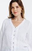 Chemise unie brodée