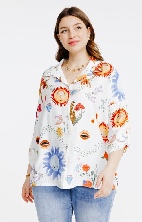 Chemise fantaisie imprimée
