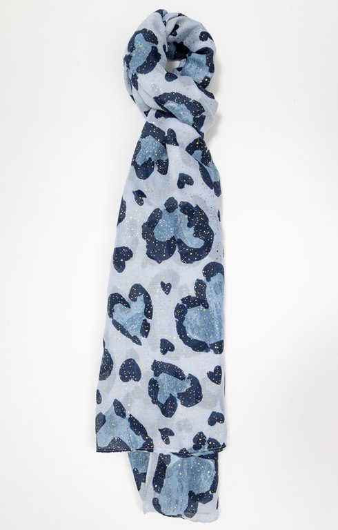 Foulard léopard coeur