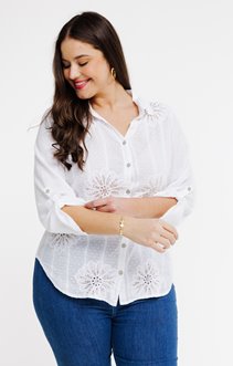 Chemise avec plumetis