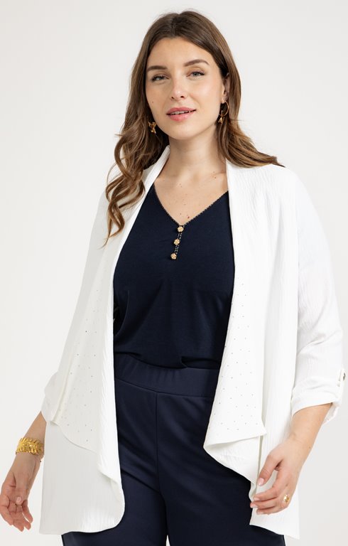 Veste ouverte avec strass