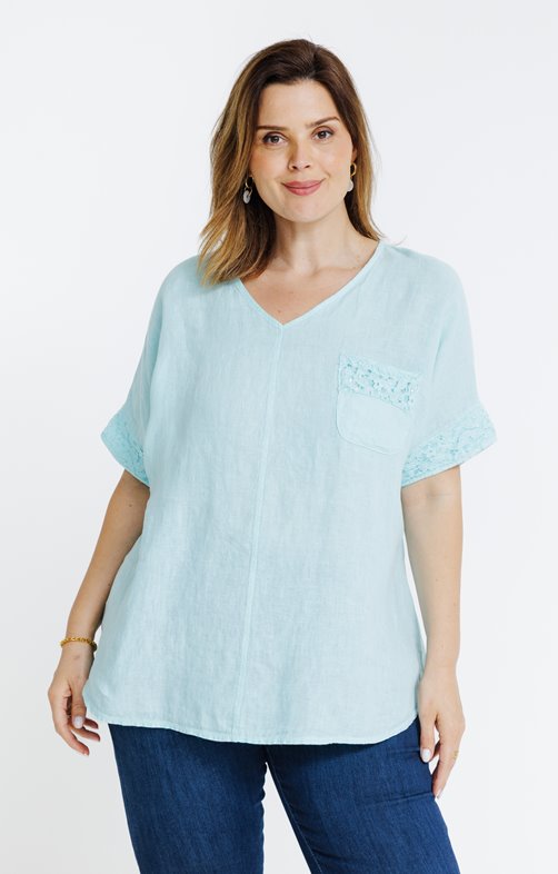 Tunique en lin avec sequins