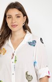 Chemise en coton brodée