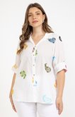 Chemise en coton brodée