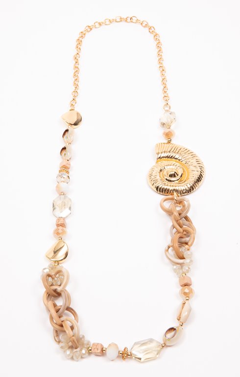 Sautoir perles coquillage