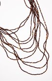 Sautoir perles marron