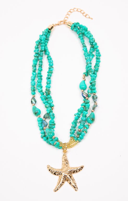 Collier perles étoile de mer