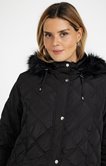 Parka mi-longue avec capuche à fourrure