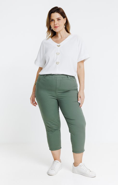 Pantacourt boutons coco