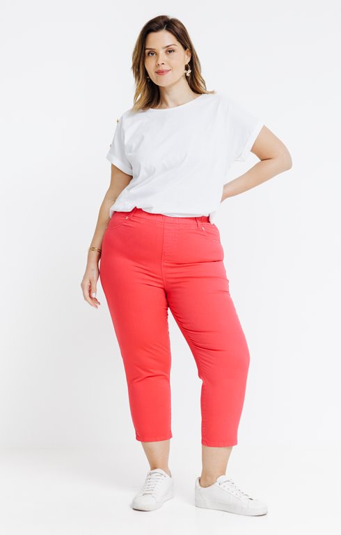 Pantacourt uni boutons métal