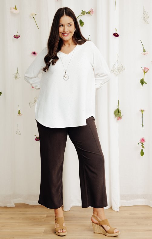 Pantalon fluide avec boutons 