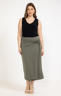 Jupe en maille style portefeuille