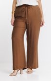Pantalon fluide avec boutons et cordon