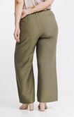 Pantalon fluide avec boutons et cordon