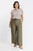 Pantalon fluide avec boutons et cordon