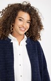 Cardigan ouvert avec col montant