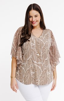 PONCHO encolure V avec collier