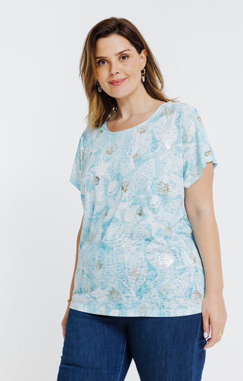 Tee-shirt imprimé coquillages
