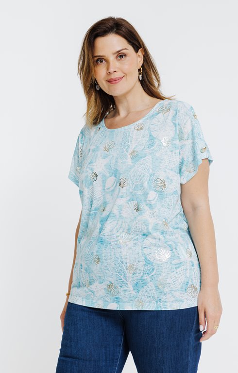Tee-shirt imprimé coquillages