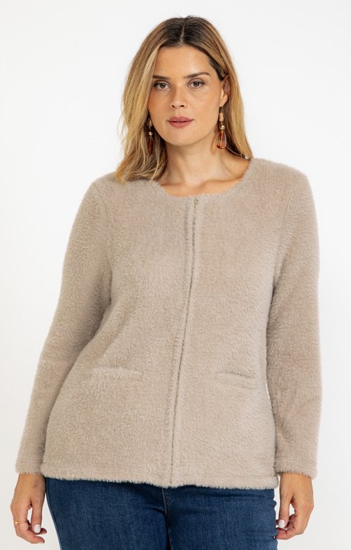 Gilet zippé à paillettes