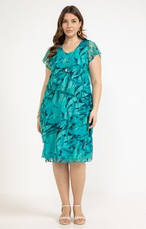 Robe en dentelle imprimée