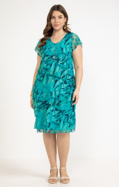 Robe en dentelle imprimée