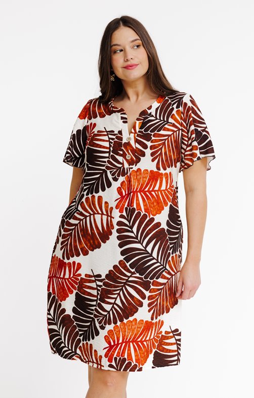 Robe mi-longue imprimée
