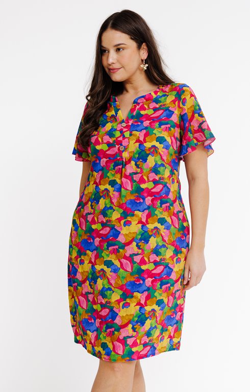 Robe mi-longue imprimée