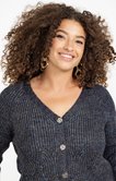 Cardigan avec fil métalisé