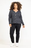 Cardigan avec fil métalisé