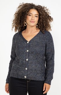 Cardigan avec fil métalisé