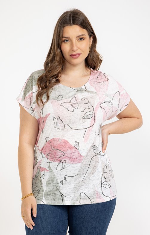 Tee-shirt imprimé visages