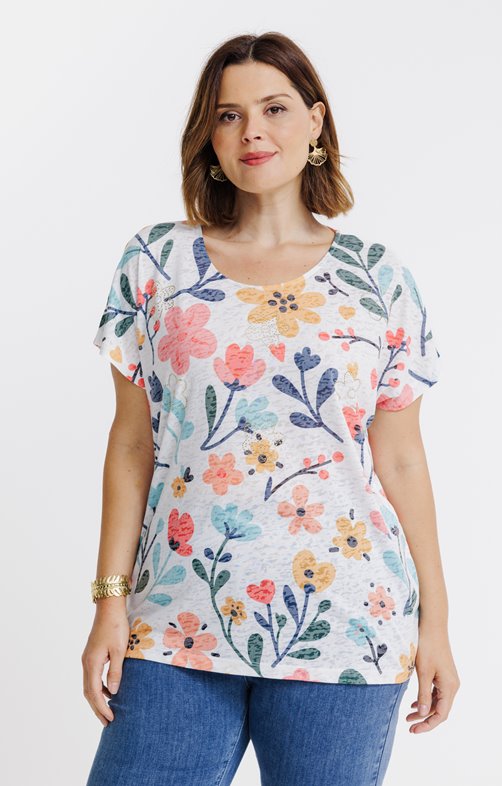 Tee-shirt imprimé floral