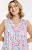 Débardeur imprimé floral avec collier