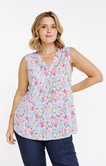 Débardeur imprimé floral avec collier
