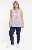 Débardeur imprimé floral avec collier