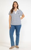 Tee-shirt rayé forme polo