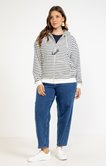 Sweat zippé rayé