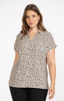 Tee-shirt forme chemise imprimé