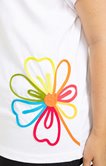 Tee-shirt avec cordes en fleurs
