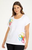 Tee-shirt avec cordes en fleurs