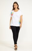 Tee-shirt avec cordes en fleurs