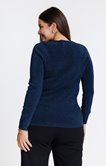 Pull col V à paillettes
