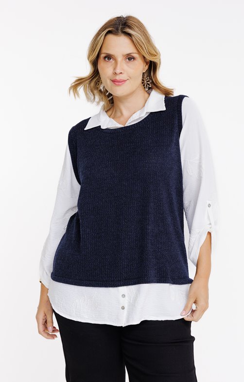 Pull 2-en-1 sans manches