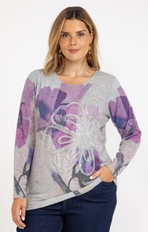Tee-shirt maille chaude imprimé