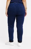 Pantalon droit ceinture brodée